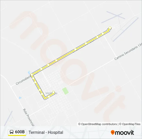 600B Colectivo Line Map