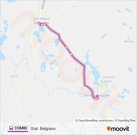 COMBI Colectivo Line Map