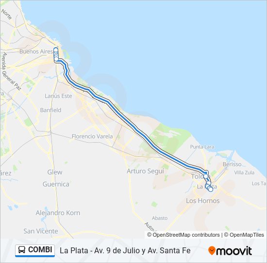 COMBI Colectivo Line Map