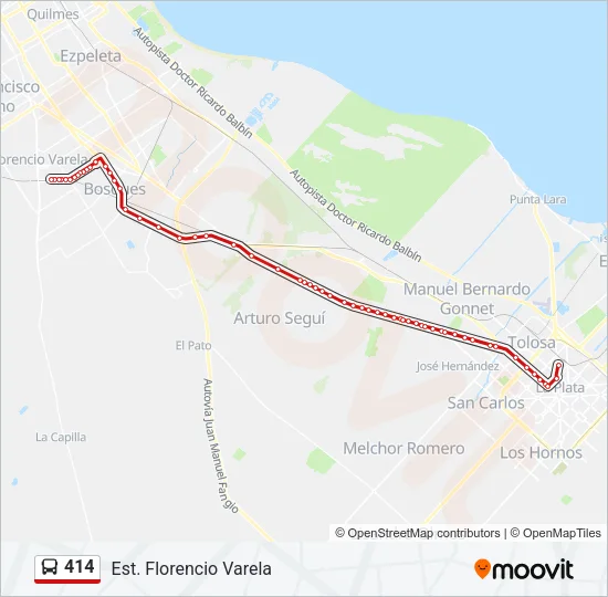 414 Colectivo Line Map