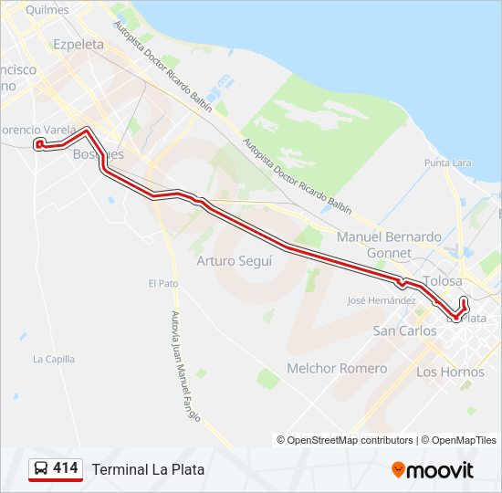 Mapa de 414 de Colectivo