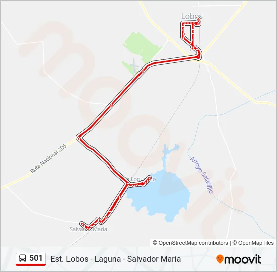 501 Colectivo Line Map