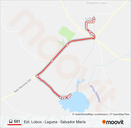 501 Colectivo Line Map