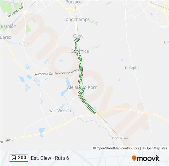 Mapa de 200 de Colectivo