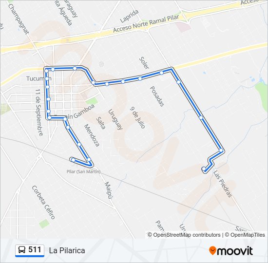 511 Colectivo Line Map