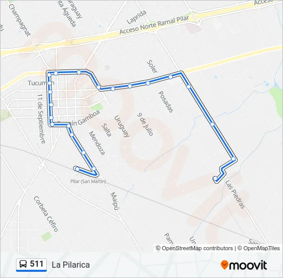 511 Colectivo Line Map