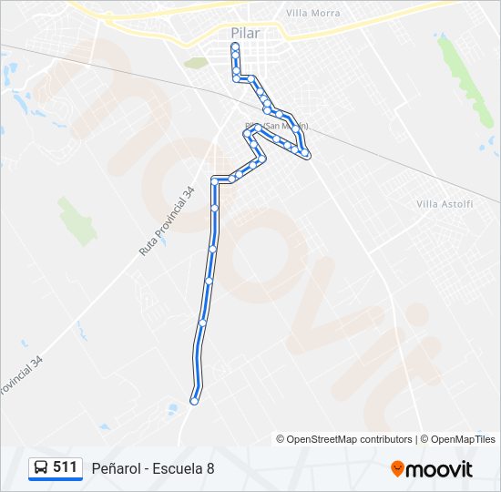 Mapa de 511 de Colectivo