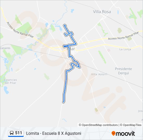 Mapa de 511 de Colectivo