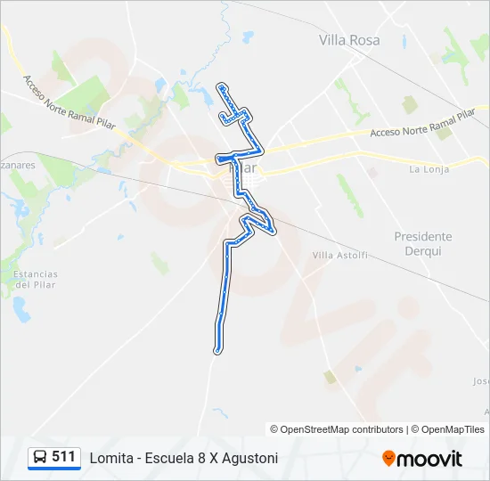 511 Colectivo Line Map