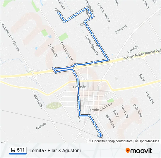 511 Colectivo Line Map