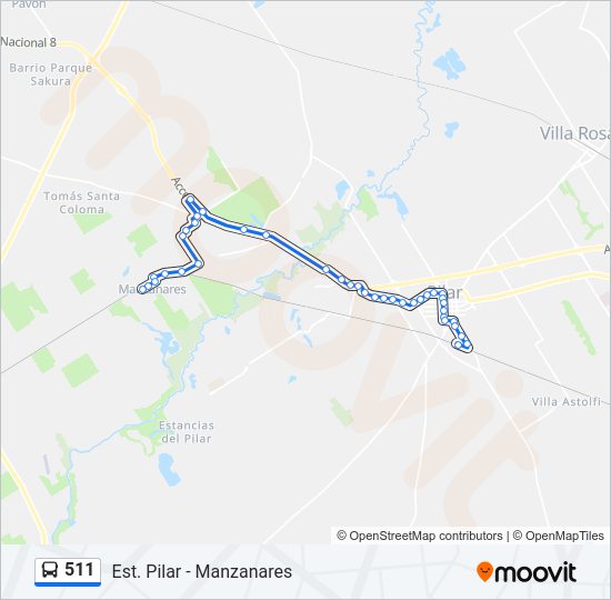 Mapa de 511 de Colectivo