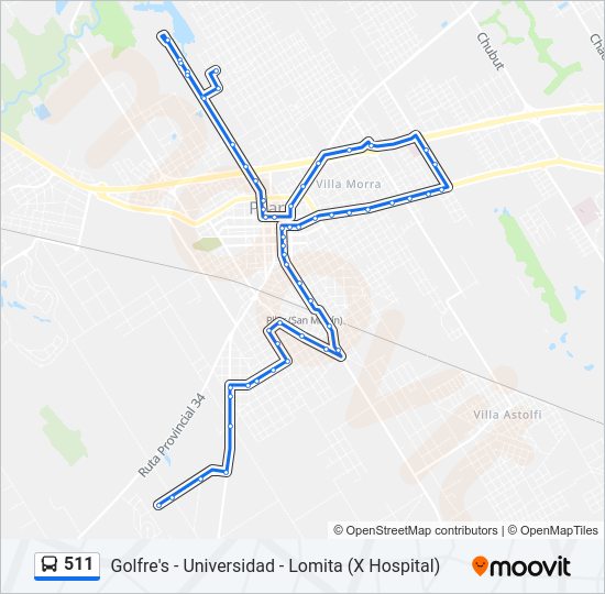 511 Colectivo Line Map