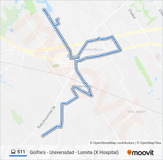 511 Colectivo Line Map