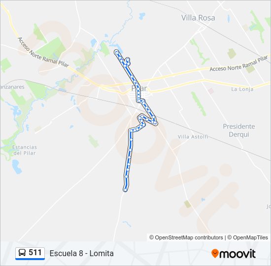 511 Colectivo Line Map