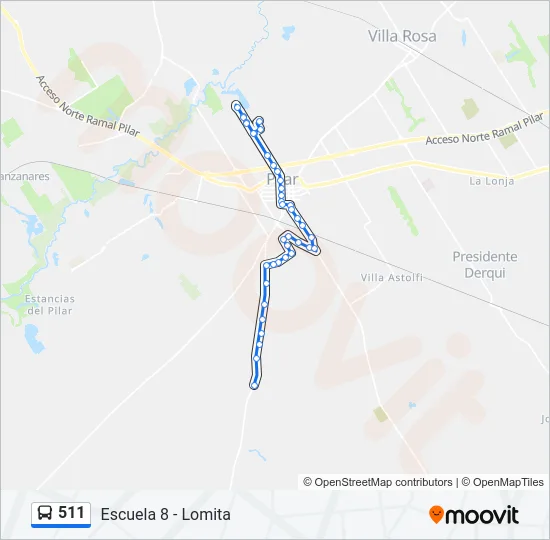 511 Colectivo Line Map