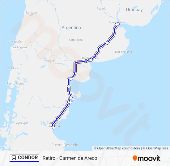 CONDOR Colectivo Line Map