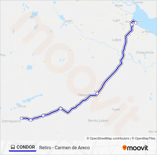 CONDOR Colectivo Line Map