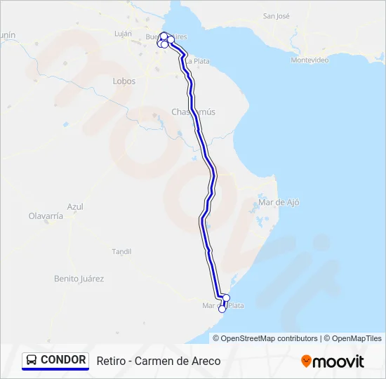 CONDOR Colectivo Line Map