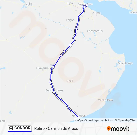 CONDOR Colectivo Line Map