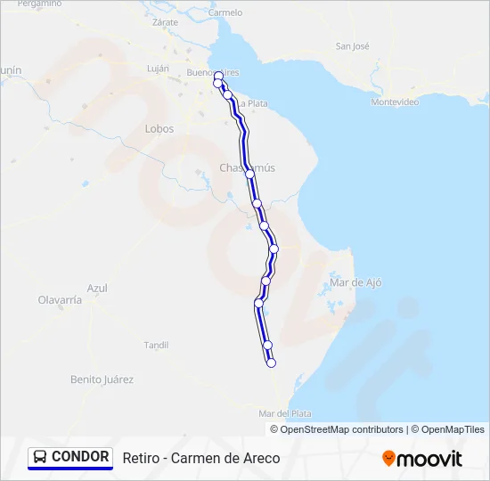 CONDOR Colectivo Line Map
