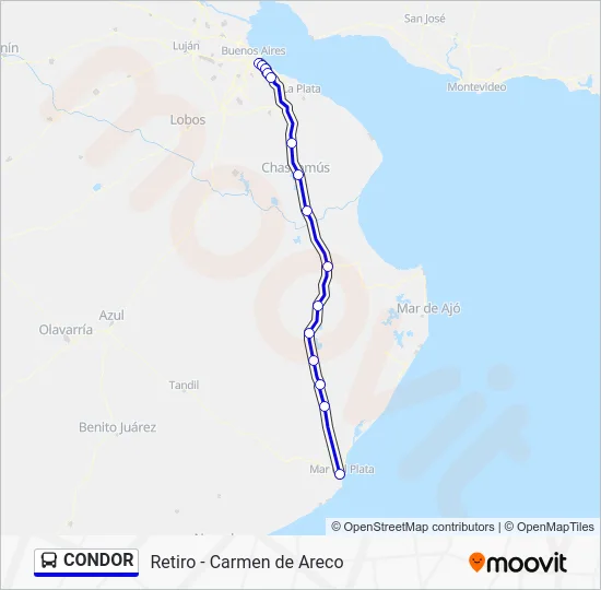 CONDOR Colectivo Line Map