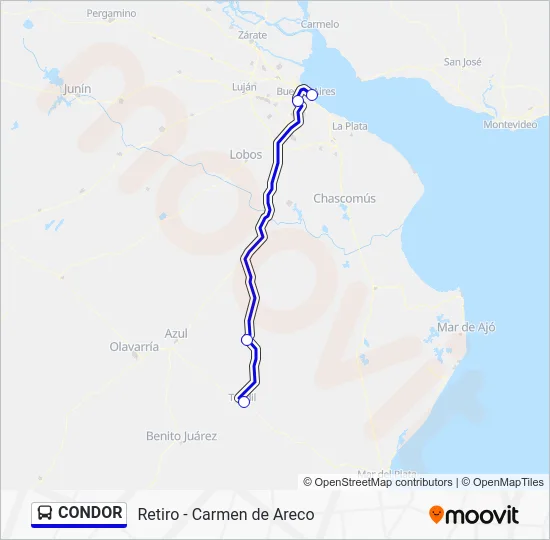 CONDOR Colectivo Line Map