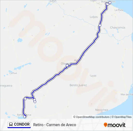 CONDOR Colectivo Line Map