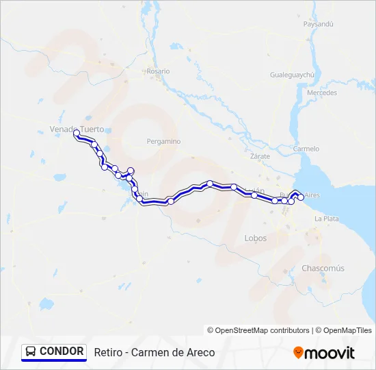 CONDOR Route: Schedules, Stops & Maps - Retiro - Venado Tuerto (Updated)