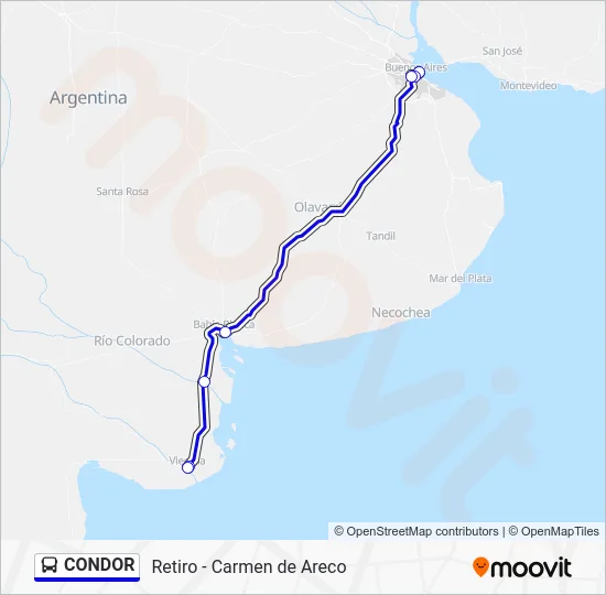 CONDOR Colectivo Line Map