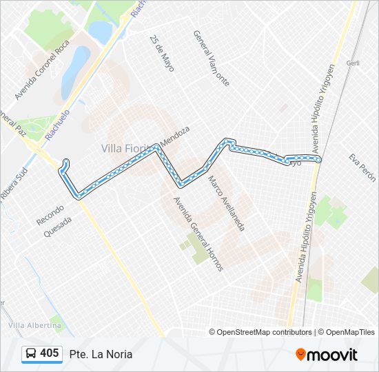 405 Colectivo Line Map