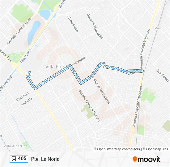 405 Colectivo Line Map