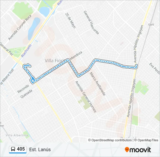 405 Colectivo Line Map