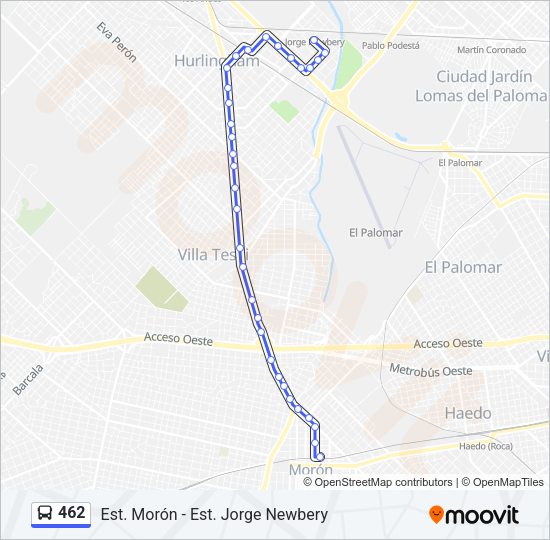 Mapa de 462 de Colectivo