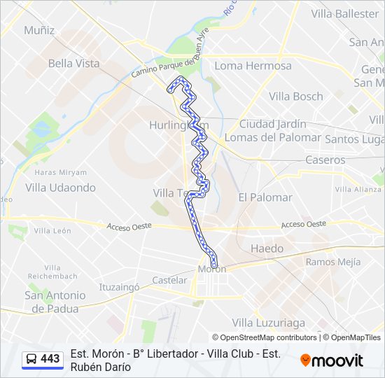 443 Colectivo Line Map