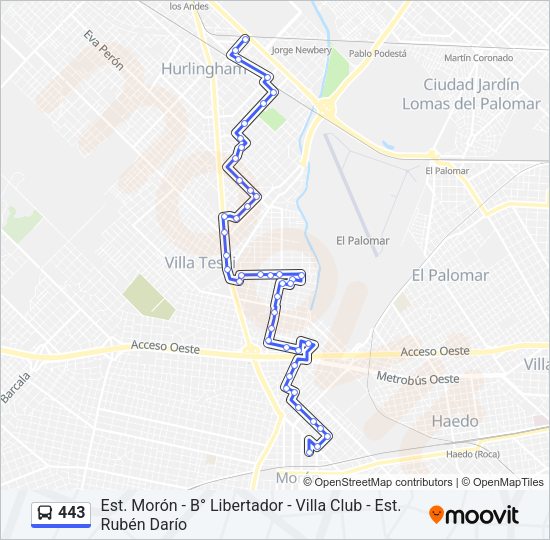Mapa de 443 de Colectivo