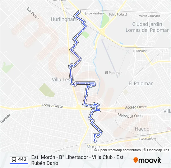 443 Colectivo Line Map
