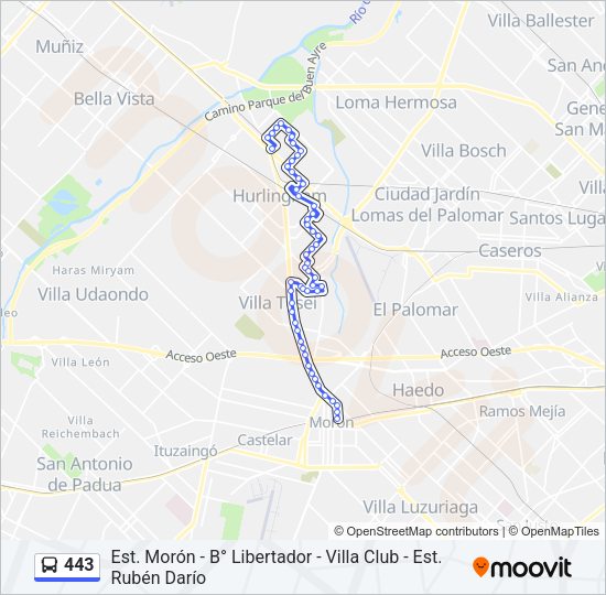 Mapa de 443 de Colectivo