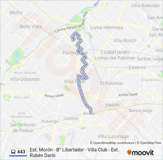 443 Colectivo Line Map