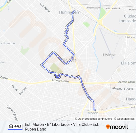 Mapa de 443 de Colectivo