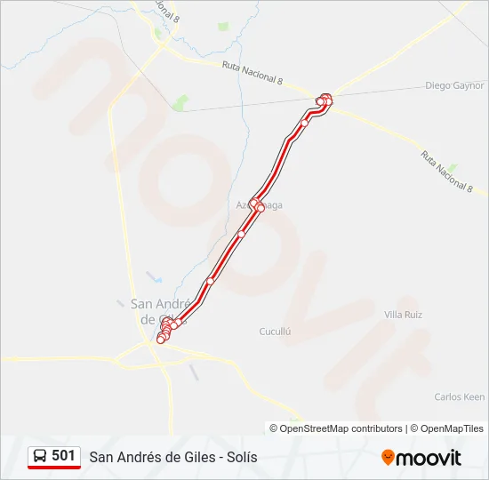 501 Colectivo Line Map