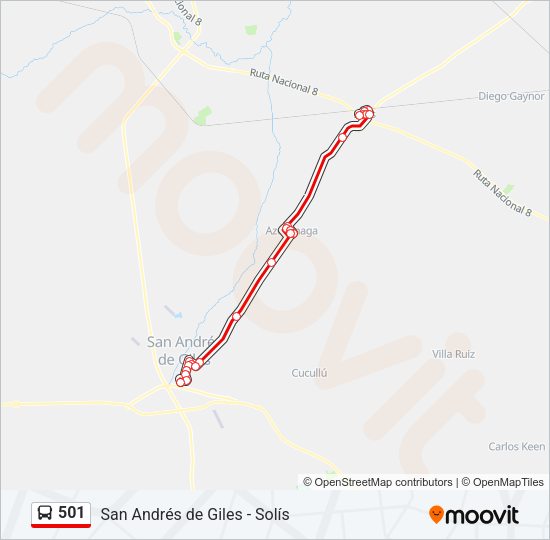 501 Colectivo Line Map