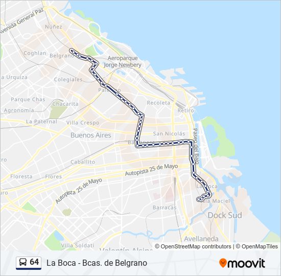 Mapa de 64 de colectivo