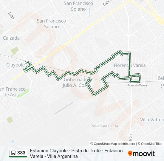 383 Colectivo Line Map