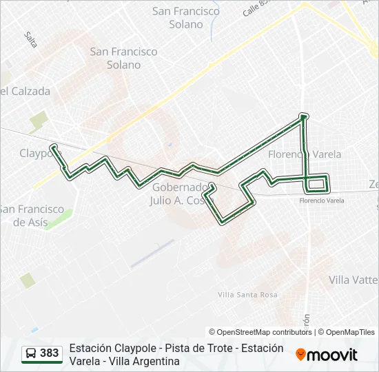 383 Colectivo Line Map