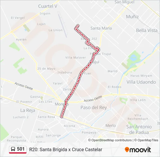 501 Colectivo Line Map