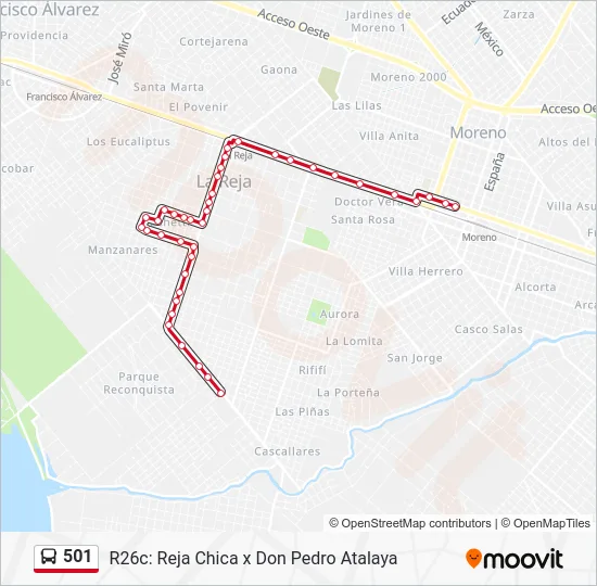 501 Colectivo Line Map