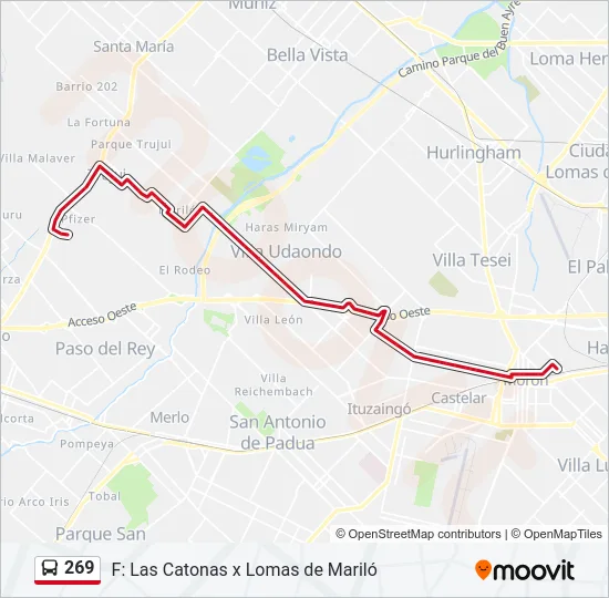 269 Colectivo Line Map