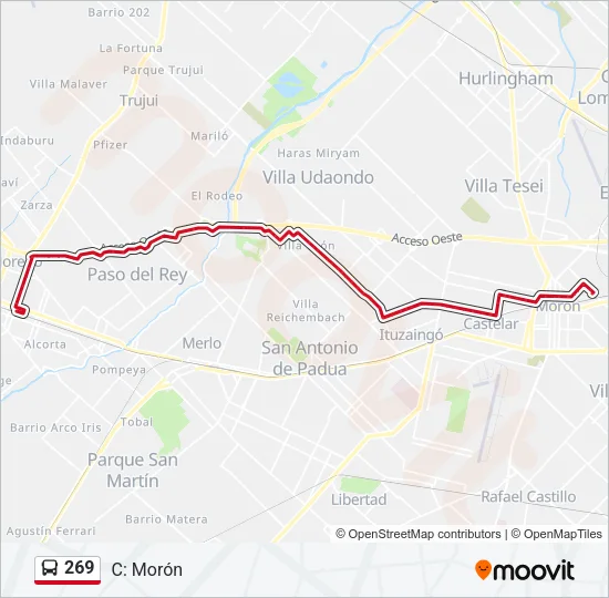 269 Colectivo Line Map