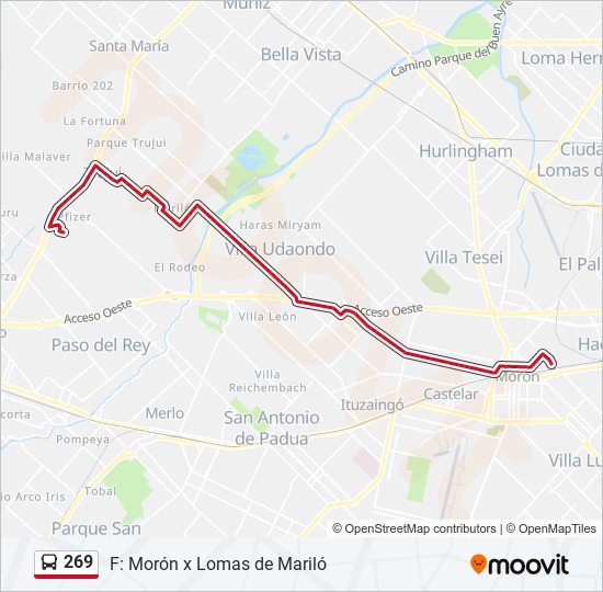 Mapa de 269 de Colectivo