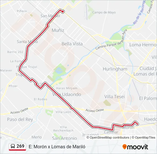 269 Colectivo Line Map